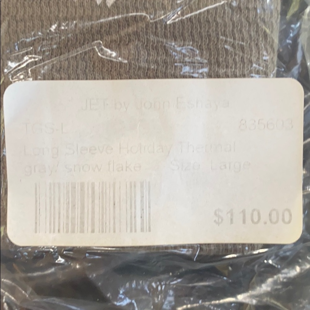 John Eshaya,thermal men’s long sleeve shirt, Large new with tags - Picture 4 of 4